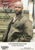 Sylvester Williams as Mick McFarlane BBC Eastenders Hand Signed Cast Card Photo