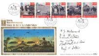 Taking Of The Merville Battery WW2 D-Day MULTI 6x VETERAN Hand Signed FDC