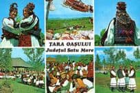 Tara Oasului Romania Folklore Costumes 6 Views Postcard