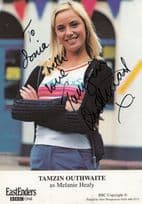 Tazmin Outhwaite as Melanie Healy in BBC Eastenders Hand Signed Cast Card Photo