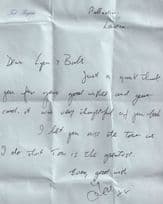 Ted Rogers of 3-2-1 Hand Signed 1960s London Palladium Letter