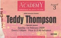 Teddy Thompson 2009 Manchester Folk Rock Live Rare Ticket