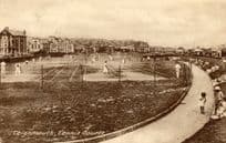 Teignmouth Tennis Courts Devon Antique Friths Rare Postcard