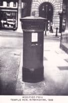 Temple Row Birmingham Letter Pillar Box Royal Mail Postcard