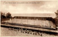 Tennis Court Convalescent Home Northcliffe Filey Yorkshire Old Postcard