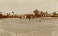 Tennis Court Mitcham London Antique RPC Postcard Please Read