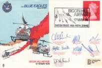 The Blue Eagles Amazing 9x Autograph Signed 1974 Helicopter Team FDC