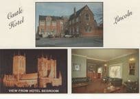 The Castle Hotel Lincoln 1980s Postcard