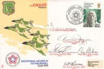 The Eagles Phantoms 5x Autographs RAF Mildenhall Air Display Hand Signed 1974 FDC