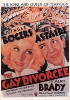 The Gay Divorcee Alice Brady Film Movie Rare Spanish Cinema Poster Postcard