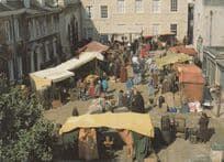 The Grocers Market Stalls Middlemarch BBC TV Show Stamford Lincolnshire Postcard