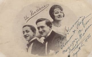 The Hassans Edwardian Theatre Manager Hand Signed Postcard