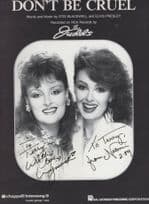The Judds Don't Be Cruel Hand Signed Elvis Presley XL Sheet Music