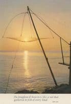 The Kingdom Of Heaven Is Like A Fishing Net Postcard