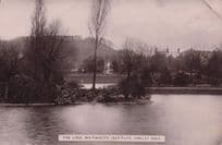 The Lake Whitworth Institute Darley Dale Derby Old RPC Postcard