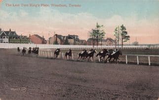 The Last Turn King's Place Woodbine Horse Racing Toronto Postcard