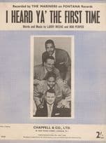 The Mariners I Heard Ya' The First Time Sheet Music