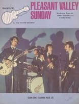 The Monkees Pleasant Valley Sunday Nr Mint USA Sheet Music