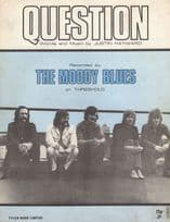 The Moody Blues Question Rare UK First Edition Sheet Music