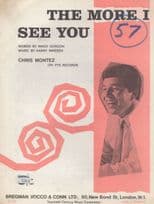 The More I See You Chris Montez Pye Records Sheet Music