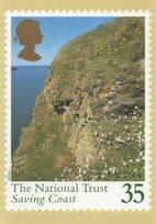 The National Trust Saving Coast RMPQ Rare Stamp Postcard