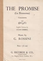 The Promise G Rossini Conzonetta Rare Classical Sheet Music