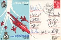 The Red Arrows Amazing 10x Autographs St Mawgan Hand Signed 1974 FDC