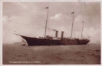 The Royal Yacht Victoria & Albert Antique Ship Real Photo Postcard