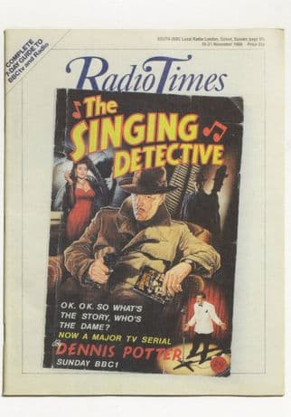 The Singing Detective BBC TV Show Radio Times Michael Gambon Postcard