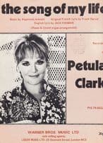 The Song Of My Life Petula Clark 1970s Sheet Music