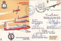 The Swords Jet Provost T5 RAF Pilots Amazing 7x Autograph Signed 1974 Helicopter Team FDC