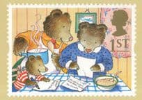 The Three Bears Goldilocks The Jolly Postman Book RMPQ Stamp Postcard