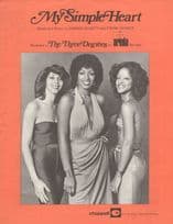The Three Degrees My Simple Heart Rare 1970s Disco Soul Sheet Music