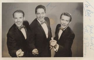 The Three Deuces Of The Benny Hill Show Jazz Group Hand Signed Photo