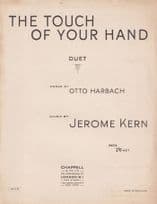 The Touch Of Your Hand Jerome Kern 1940s Sheet Music
