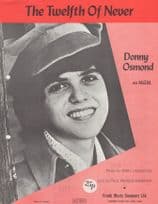 The Twelfth Of Never Donny Osmond 1970s Osmonds Sheet Music