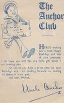 The Uncle Anchor Birthday Club Sailor Antique PB Postcard