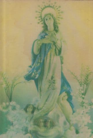 The Virgin Mary 3D Three Dimensional Christian Postcard