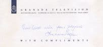 Thelma Barlow Official Coronation Street Hand Signed Compliments Slip