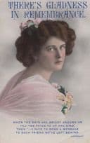 There's Gladness In Remembrance Antique Friends Message Greetings Postcard