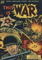 This Is War 1950s Military Comic Book Exploding Mine Postcard
