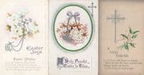 Three Easter WW1 Greeting 3x Old Postcard s