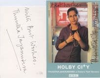 Thusitha Jayasundera Holby City 2x Hand Signed Photo & Card
