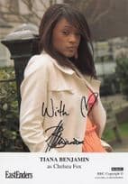 Tiana Benjamin Eastenders Undedicated Hand Signed Cast Card Photo