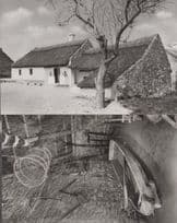 Tihany Museum Hungary Paraszhaz Hungarian Canoe Boat 2x Real Photo Postcard