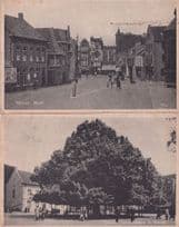 Tilburg Markt Lindeboom A D Heuvel 2x WW2 Old Postcard s