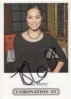 Tisha Merry Coronation Street Hand Signed Cast Card Photo
