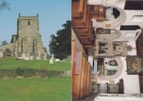 Tissington Church Derby 2x Postcard s