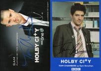 Tom Chambers as Sam Holby City 2x RARE BBC Hand Signed Cast Photo & MORE