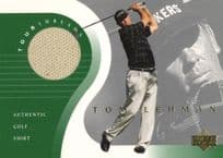Tom Lehman Original Worn Shirt Golf Tour Rare Limited Threads Card
